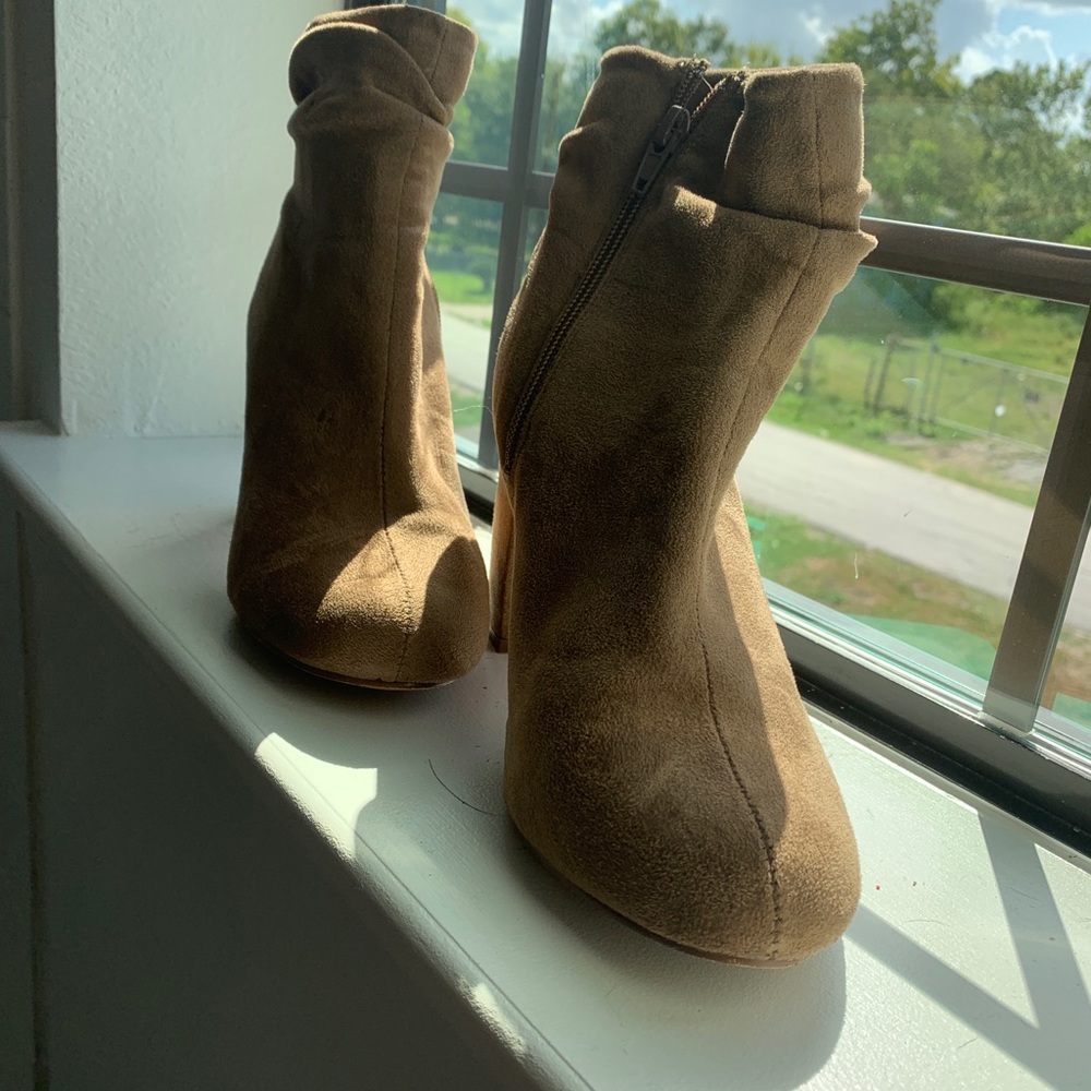 Suede ankle booties